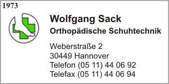 Wolfgang Sack - Othopädische Schuhtechnik