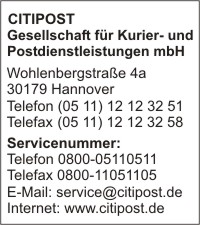 CITIPOST Gesellschaft fr Kurier- und Postdienstleistungen mbH