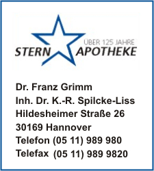Stern-Apotheke Dr. Franz Grimm Inh. Dr. K.-R. Spilcke-Liss