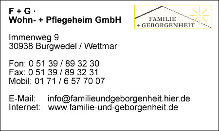 Familie und Geborgenheit Wohn- und Pflegeheim GmbH