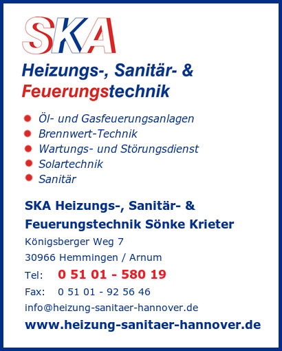SKA Heizungs-, Sanitr- & Feuerungstechnik Snke Krieter