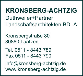 KRONSBERG-ACHTZIG Duthweiler+Partner Landschaftsarchitekten BDLA