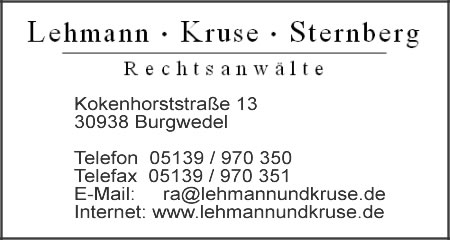 Rechtsanwlte Lehmann Kruse Sternberg
