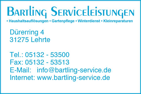 Bartling Serviceleistungen