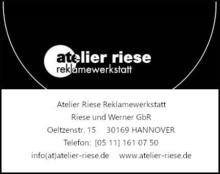 Atelier Riese – Reklamewerkstatt, Riese und Werner GbR