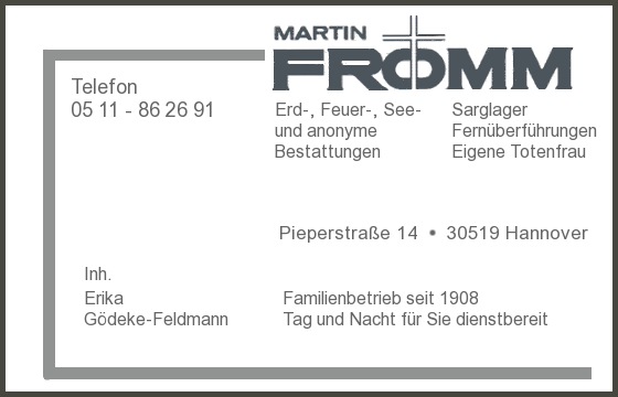 Bestattungs-Institut Martin Fromm Inh. Erika Gödeke-Feldmann
