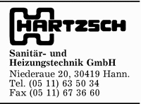 Hartzsch Sanitr- und Heizungstechnik GmbH