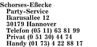 Schorses-E�ecke