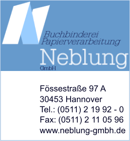 Neblung GmbH Buchbinderei, Papierverarbeitung