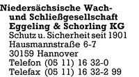 Nieders�chsische Wach- und Schlie�gesellschaft Eggeling & Schorling KG